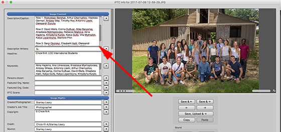 How to identify people in large group photos and projects