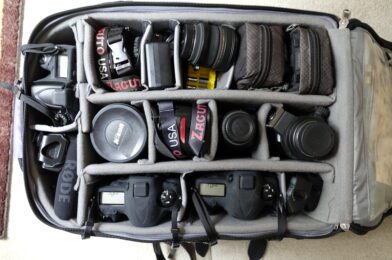 Photographer packs for international travel