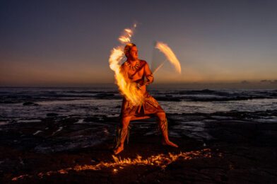 Nikon D4 and D750 shooting Hawaiian Fire Dancer