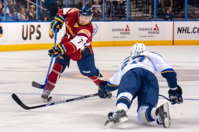 Capturing the Thrilling Moments: My Experience Shooting the Atlanta Thrashers for the Associated Press
